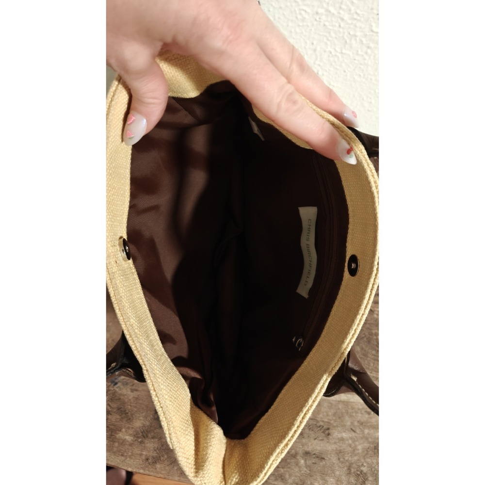 Chris Birchfield  Woven Bag Leather Trim - Picture 6 of 13